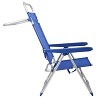 Silla Alta Plegable Aluminio Azul