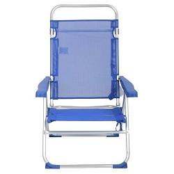 Silla Alta Plegable Aluminio Azul