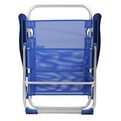 Silla Alta Plegable Aluminio Azul