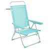 Silla Alta Plegable Aluminio Turquesa