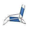 Silla Ras Aluminio Azul