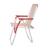 Silla de Playa Plegable Betty Aluminio Beige y Rojo