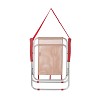 Silla de Playa Plegable Betty Aluminio Beige y Rojo