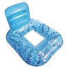 Sofá Hinchable Hojas Azul Rejilla 110x120 cm.