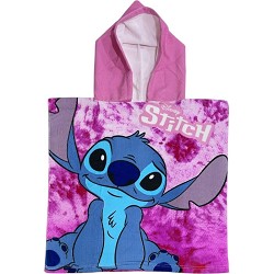 Poncho Playa Infantil Lilo And Stitch Rosa Disney