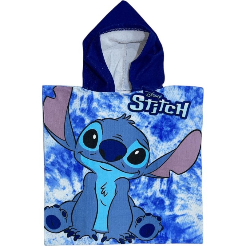 Poncho Playa Infantil Lilo And Stitch Azul Claro Disney