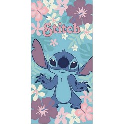 Toalla Infantil de Playa Stitch con Flores Tropicales