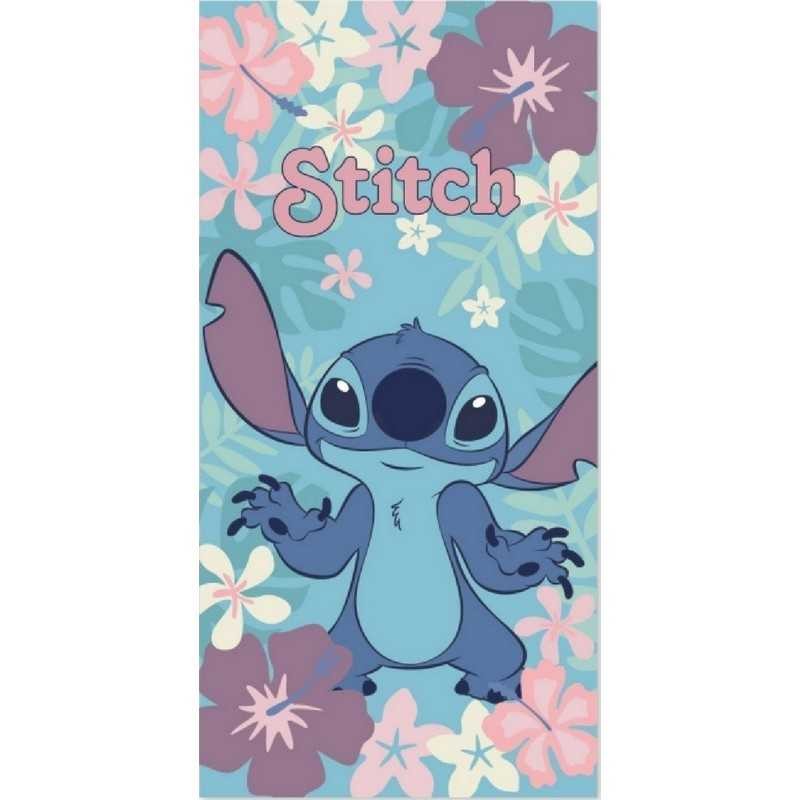 Toalla Infantil de Playa Stitch con Flores Tropicales
