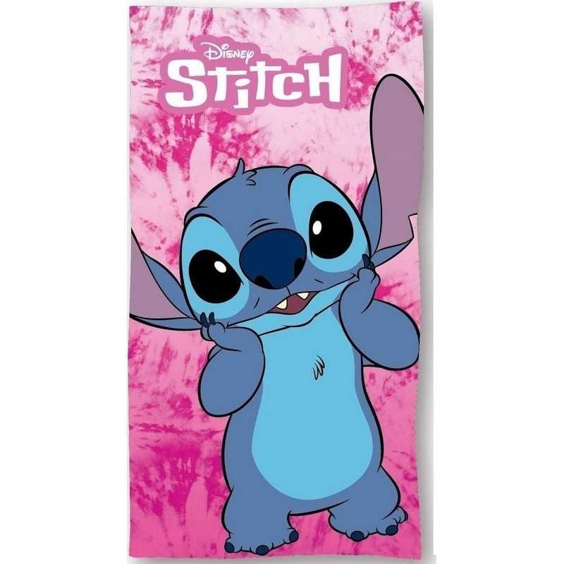 Toalla Infantil de Playa Stitch Rosa Disney