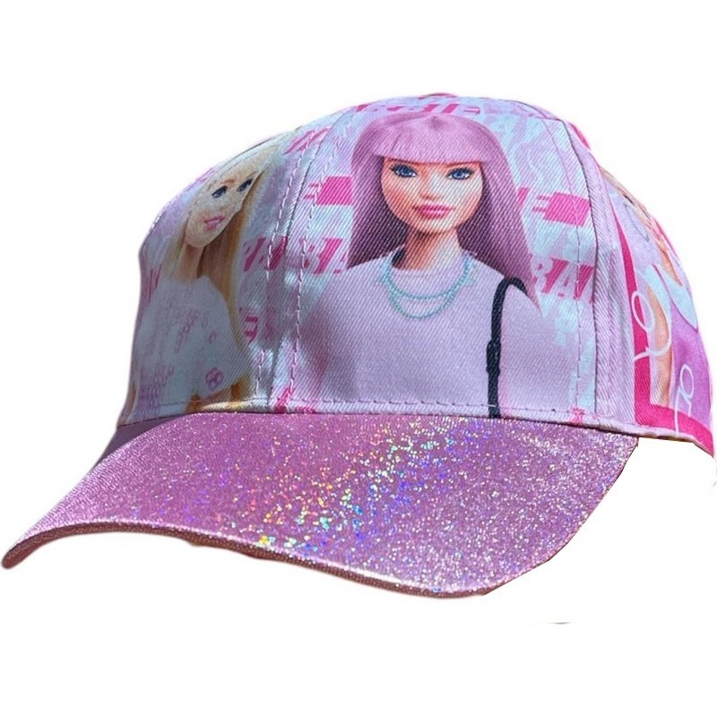 Gorra Infantil Barbie Rosa Brillo