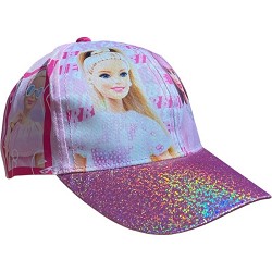 Gorra Infantil Barbie Rosa Brillo