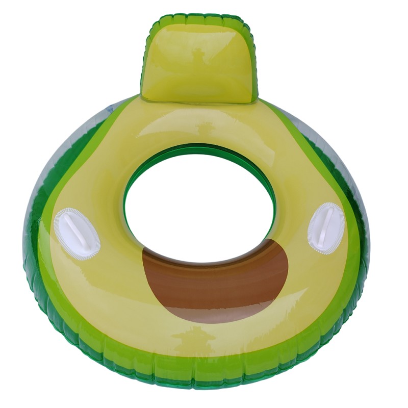 Flotador Hinchable Aguacate con Respaldo 105x115 cm.