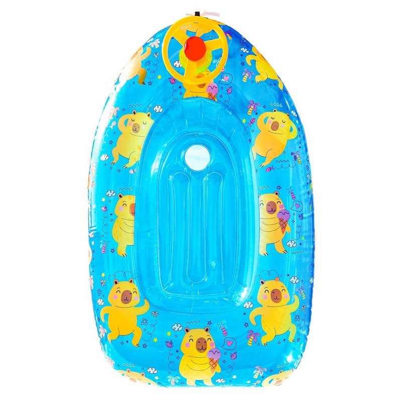 Barca Hinchable Capibara con Volante Azul