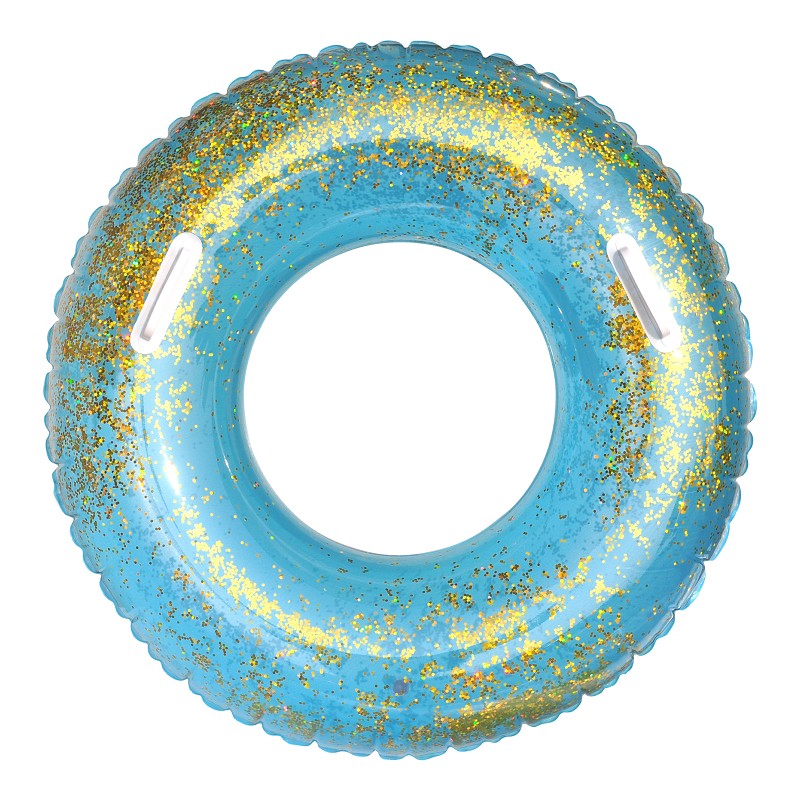 Flotador Hinchable Asas y Purpurina Azul