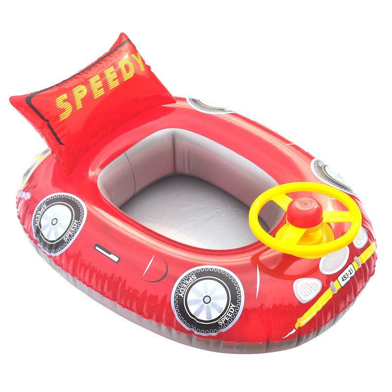 Barca Infantil Coche con Volante Rojo