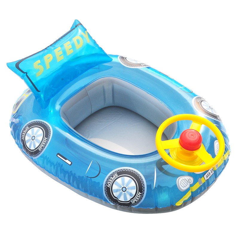 Barca Infantil Coche con Volante Azul