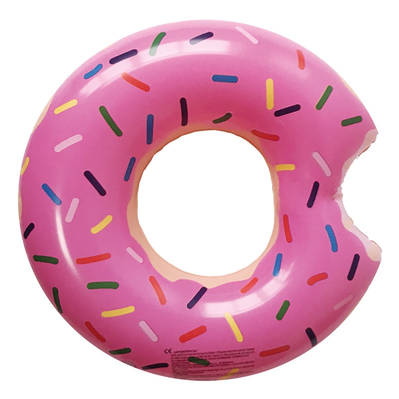 Donut Hinchable con mordisco Rosa