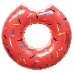 Donut Hinchable con mordisco Rojo