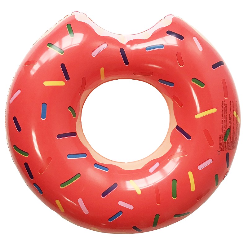 Donut Hinchable con mordisco Rojo
