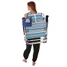 Pack 2 Sillas Playa Bolsillo-Mochila Bajas Rayas Azul 5 posiciones