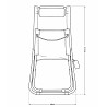 Silla Playa Plegable con Cojín 80x48x67 cm. Rayas Azul