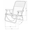 Silla Baja Plegable para Playa Beige-Rojo