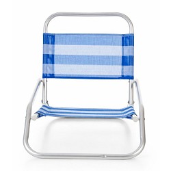 Silla Ras Aluminio Rayas Azul