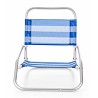 Silla Ras Aluminio Rayas Azul