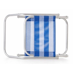Silla Ras Aluminio Rayas Azul