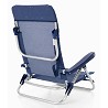 Silla de Playa Baja 5 posiciones Aluminio Azul Brillo