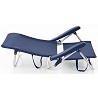 Silla de Playa Baja 5 posiciones Aluminio Azul Brillo