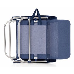 Silla de Playa Baja 5 posiciones Aluminio Azul Brillo