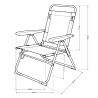 Silla Alta Plegable Aluminio Turquesa