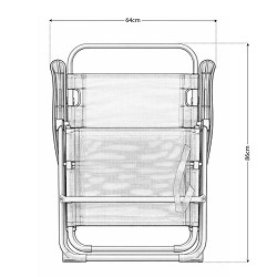 Silla Alta Plegable Aluminio Turquesa
