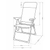 Silla Alta Plegable Evy Aluminio Rayas Colores