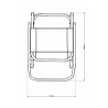 Silla Ras Aluminio Rayas Azul