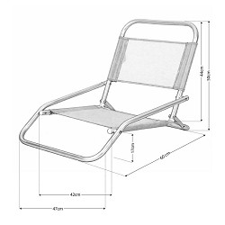 Silla de Suelo Ras para Playa Beige