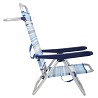 Pack 2 Silla de Playa Bajas Plegables Reclinables Rayas Azules