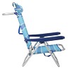 Pack 2 Sillas de Playa Plegables con Cojín Reclinable Rayas Azules