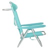Pack 2 Sillas de Playa Plegables con Cojín Reclinables Turquesa