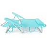 Pack 2 Sillas de Playa Plegables con Cojín Reclinables Turquesa