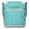 Pack 2 Sillas de Playa Plegables con Cojín Reclinables Turquesa