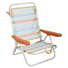Pack 2 Sillas de Playa Bajas Plegables Naranja Rayas