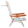 Pack 2 Sillas de Playa Bajas Plegables Naranja Rayas