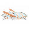 Pack 2 Sillas de Playa Bajas Plegables Naranja Rayas