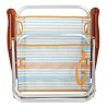 Pack 2 Sillas de Playa Bajas Plegables Naranja Rayas