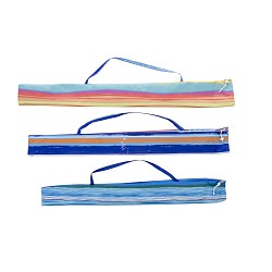 Sombrilla Playa con Pincho Integrado Rayas Azul-Naranja