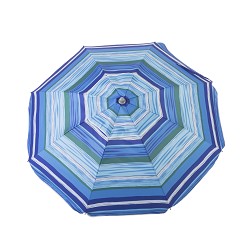 Sombrilla Playa con Pincho Integrado Rayas Azules