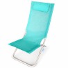 Pack 2 Sillas Playa Plegables con Cojín 80x48x67 cm. Aguamarina