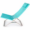 Pack 2 Sillas Playa Plegables con Cojín 80x48x67 cm. Aguamarina